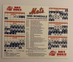 New York Mets Baseball MLB Magnet Schedule 1995 Kahns Hot Dogs - $10.00