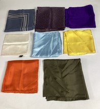 Lot Of 8 Men’s Silk Pocket Squares - Different Sizes - $19.79