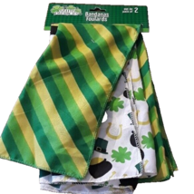 2 St. Patrick&#39;s Day Leprechaun &amp; Stripe Bandanas NEW - $9.72