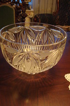 Crystal Bohemian cut Glass large round Bowl, very classy [a*5] - £35.61 GBP