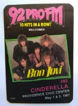 Bon Jovi Cinderella Backstage Concert Pass Original 1987 Hard Rock Music Vintage - £11.31 GBP