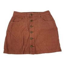 Billabong Womens Corduroy Button-Front Mini Skirt Size 28 Rust - $19.32