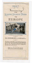 1927 Leading Student Tours to Europe Brochure Cunard - £14.79 GBP