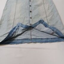 Buffalo David Bitton Women's Blue Cotton Blend Denim Distressed Skirt Size 29 image 13