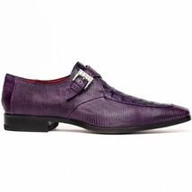 Men's Shoes genuine crocodile and lizard dress monk strap Toluca Purple image 1