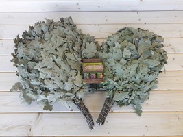 Sauna set 2 oak sauna brooms + Essential Sauna Oil, Fragrance Oil, Thyme... - $45.17 CAD