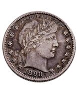 1898-S 25C Barber Quarter in Extra Fine XF Condition, Nice Medium Toning - €233,52 EUR