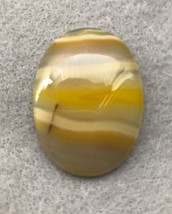 Light Yellow Banded agate 40x30mm, 30x40mm stone cab cabochon mix colors - $129.41 MXN