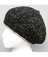 Black &amp; Yellow Fashion Beauty Medium Size Crocheted Beret - Handmade by ... - £26.86 GBP