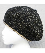 Black &amp; Yellow Fashion Beauty Medium Size Crocheted Beret - Handmade by ... - $46.33 CAD