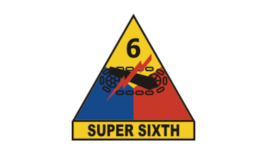 4&quot; 6th armored division super sixth army bumper sticker decal usa made - £21.52 GBP