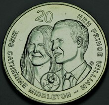 Australia 20 Cents, 2011 Gem Unc~William &amp; Catherine&#39;s Royal Wedding~Fre... - $6.56