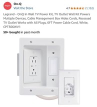 Legrand Onq In Wall Tv Power Kit Tv Outlet Wall Kit Powers Multiple Devi... - €65,00 EUR