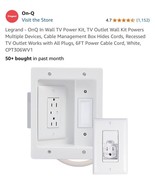 Legrand Onq In Wall Tv Power Kit Tv Outlet Wall Kit Powers Multiple Devi... - $1,378.81 MXN