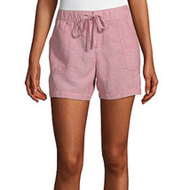 Liz Claiborne Women&#39;s Soft Shorts Size XX-LARGE Dusty Cedar White Stretch Waist  - $26.11