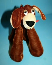 Its All Greek To Me Funny Feet Plush Brown Dog 11" Stuffed Animal Long Legs Toy - $12.60