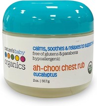 Nature&#39;s Baby Organics Ah-Choo! Chest/Cold/Vapor Rub, Eucalyptus, 2 oz. | Soothi - £23.17 GBP