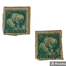 India Stamp 50p Mangoes Issued 1967 Machine Canceled Ungraded Lot of 2 - £5.40 GBP