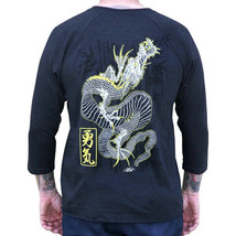 Black Market Art Rise Above Japanese Tattoo Dragon Raglan Tee Shirt S-M-L-XL-2X - $35.03