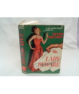 Vintage hardback book Lady Beware by Peter Cheyney book decor  - $19.75