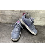 Nike Sneakers Youth Kids 4.5Y Court Borough Shoes Purple Gray Leather BQ... - $48.60 CAD