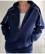 NWOT NIKE Womens Fleece-lined Hooded Navy Performance Jacket Size S SMAL... - $37.00