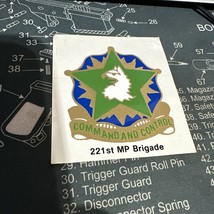 VINTAGE US ARMY 221St MP BRIGADE Sticker - $12.86