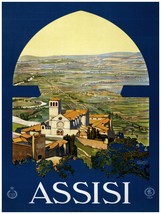 4779.Assisi.view of village on mountain travel POSTER.Decoration.Wall Art - £13.44 GBP+