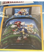 SONIC the Hedgehog Twin Bed In bag Comforter Sheets Pillowcase NIP - £34.05 GBP