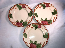 3 Franciscan Red Apple 7.75 Inch Salad Plates Lot C - £19.65 GBP