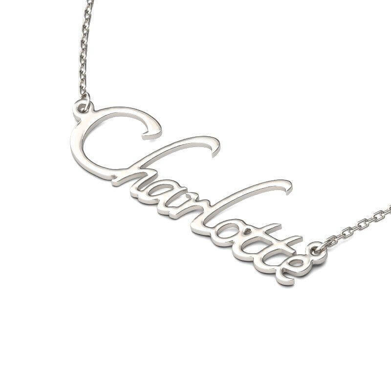 Silver Tangerine Style Name Necklace Item image 3