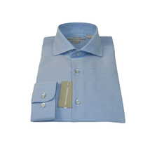 Men's Dress Shirt Christopher Lena 100% Cotton Wrinkle Free C507RSSR Blue Slim image 4