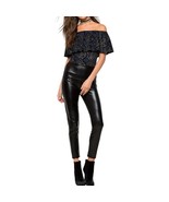 NEW Velvet Off Shoulder Bodysuit Size L Juniors/ Women&#39;s S/M - $18.69