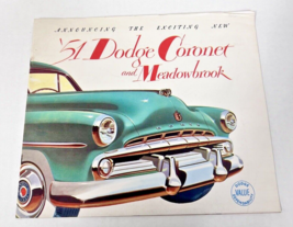 1951 Dodge Coronet Meadowbrook Original Color Catalogue 23 Pages - $18.32