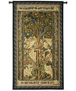 72x41 WOODPECKER Acanthus Tree William Morris Gold Tapestry Wall Hanging  - £255.85 GBP