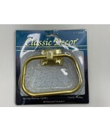 Vintage Polished Brass Hand Towel Ring Classic Decor New in Package - $11.29