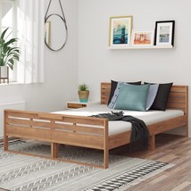Bed Frame Solid Teak Wood 140x200 cm - £141.10 GBP
