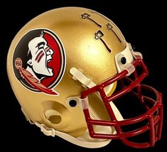 Florida State Seminoles Chief Osceola Logo Custom College Football Mini Helmet - £59.20 GBP