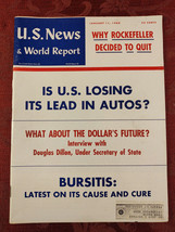 U S NEWS WORLD REPORT Magazine January 11 1960 Auto Industry The Dollar Bursitis - £8.50 GBP