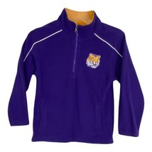NCAA Kids Jacket Size small 6-7 Long Sleeve Pullover Pockets LSU Tigers Fleece  - $25.04
