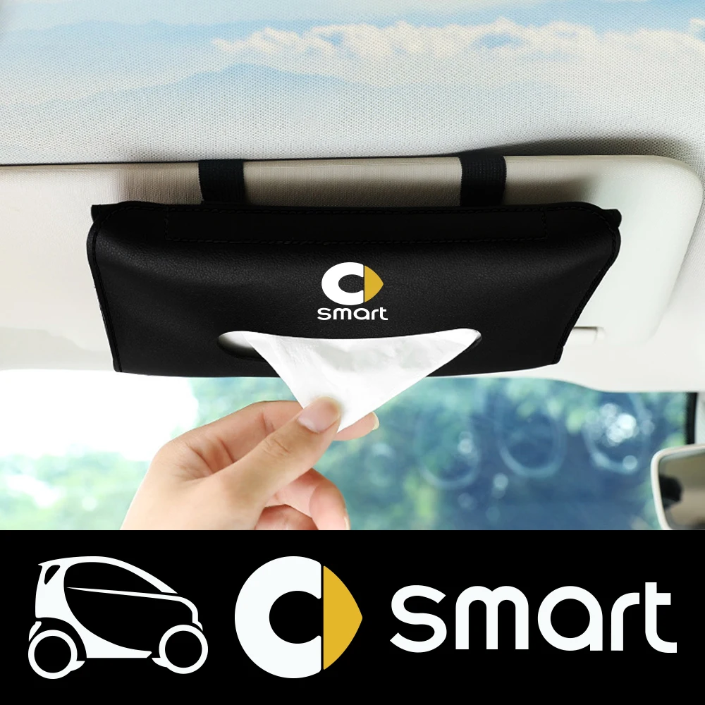 Car Sun Visor Hanging Tissue Box Holder For Mercedes-Benz Smart Eq Fortwo - £10.81 GBP+