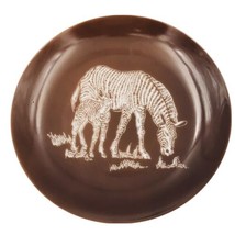 Vintage Safari Shafford Pottery Grazing Zebra w/ Baby Decorative Plate 6... - $9.49