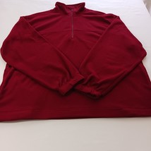 Saddlebred 1/4 Zipper Men&#39;s Red Pullover Fleece Sweatshirt Long Sleeve S... - $13.16