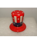 Nora Fleming Retired Mini Uncle Sam Hat Flat Rim A53b July 4th - £86.56 GBP