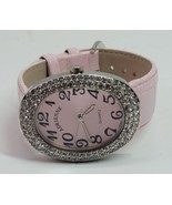 Adrienne Quartz ADR057 Womens Watch Pink Band Diamond Jewel Trim New Bat... - £21.79 GBP