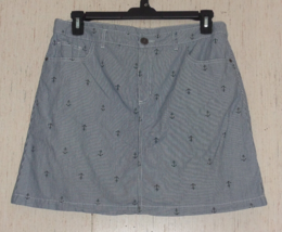 Excellent Womens Croft &amp; Barrow Pinstripe W/ Anchors Print Skort Size 14 - £22.38 GBP