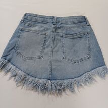 Celebrity Pink RN#133647 Juniors Women's 7/28 Blue Cotton Frayed Denim Skirt  image 2