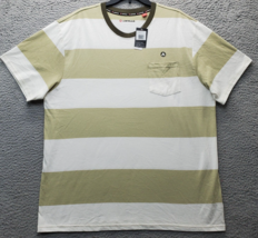 AIRWALK T Shirt Men 2XL Multi Stripe Cotton Single Pockets Short Sleeve Pullover - $21.25