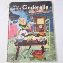 Walt Disney Cinderella Large Golden Book Vintage 80s Fair Condition Has Flaws - £14.06 GBP