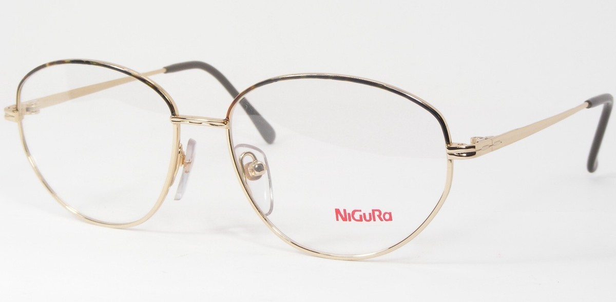 Vintage NiGuRa N 0133 B Gold Multicolor UNIQUE RARE EYEGLASSES GLASSES 5... - $54.07